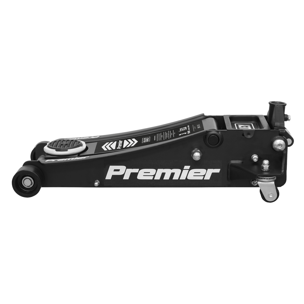 Premier Low Entry Trolley Jack & Axle Stands, 3 Tonne, Black (3040ABCOMBO)