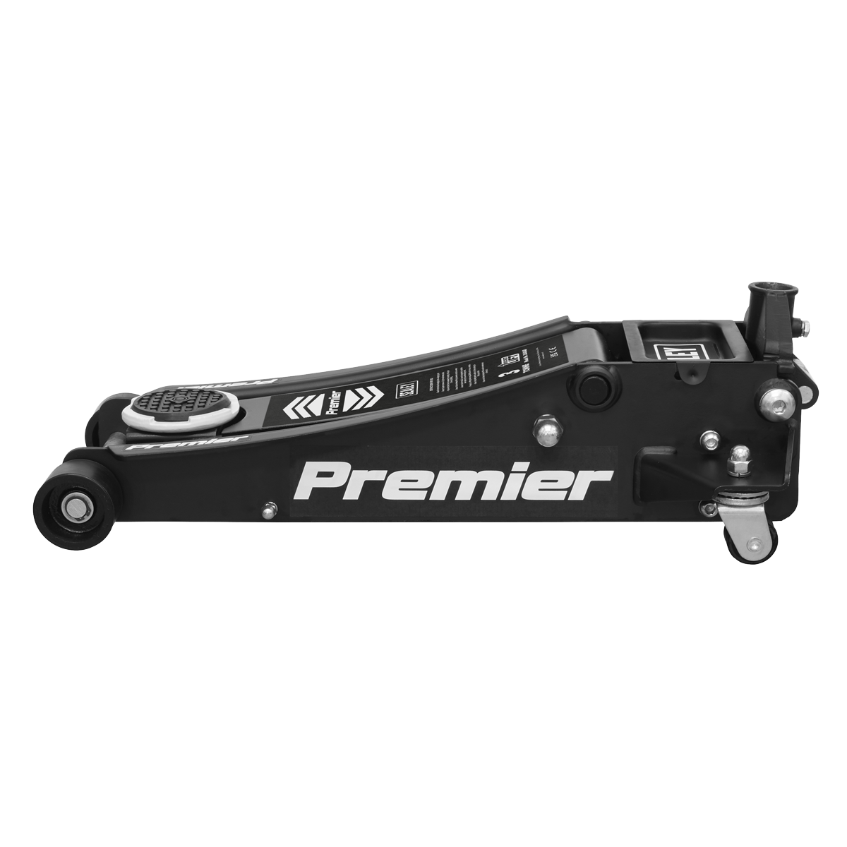 Premier Low Entry Trolley Jack & Axle Stands, 3 Tonne, Black (3040ABCOMBO)
