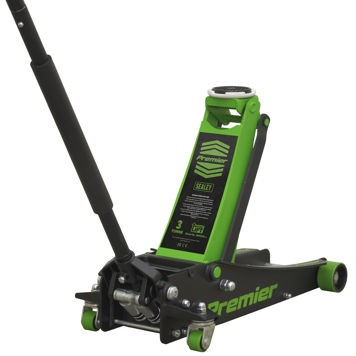 Premier Trolley Jack 3 Tonne & Axle Stands (Pair) 3 Tonne per Stand Combo