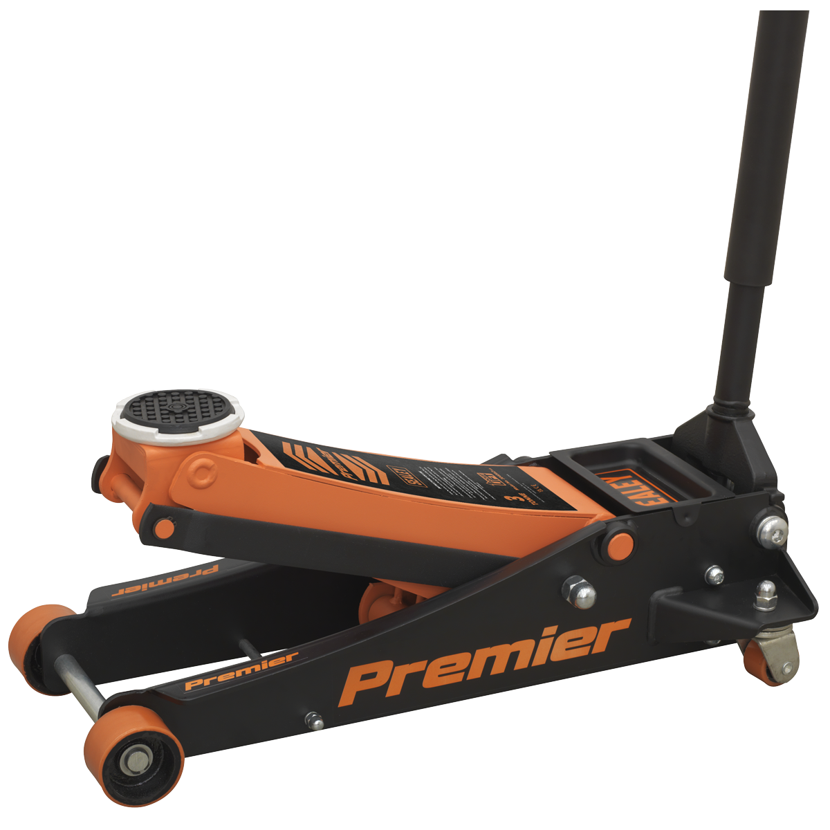 Premier Low Entry Trolley Jack with Rocket Lift, 3 Tonne, Orange (3040AO)