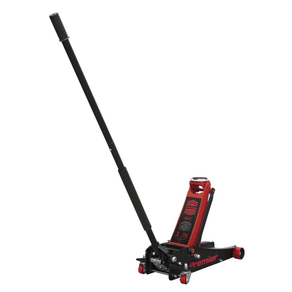 Premier Low Entry Trolley Jack & Axle Stands, 3 Tonne, Red (3040ARCOMBO)