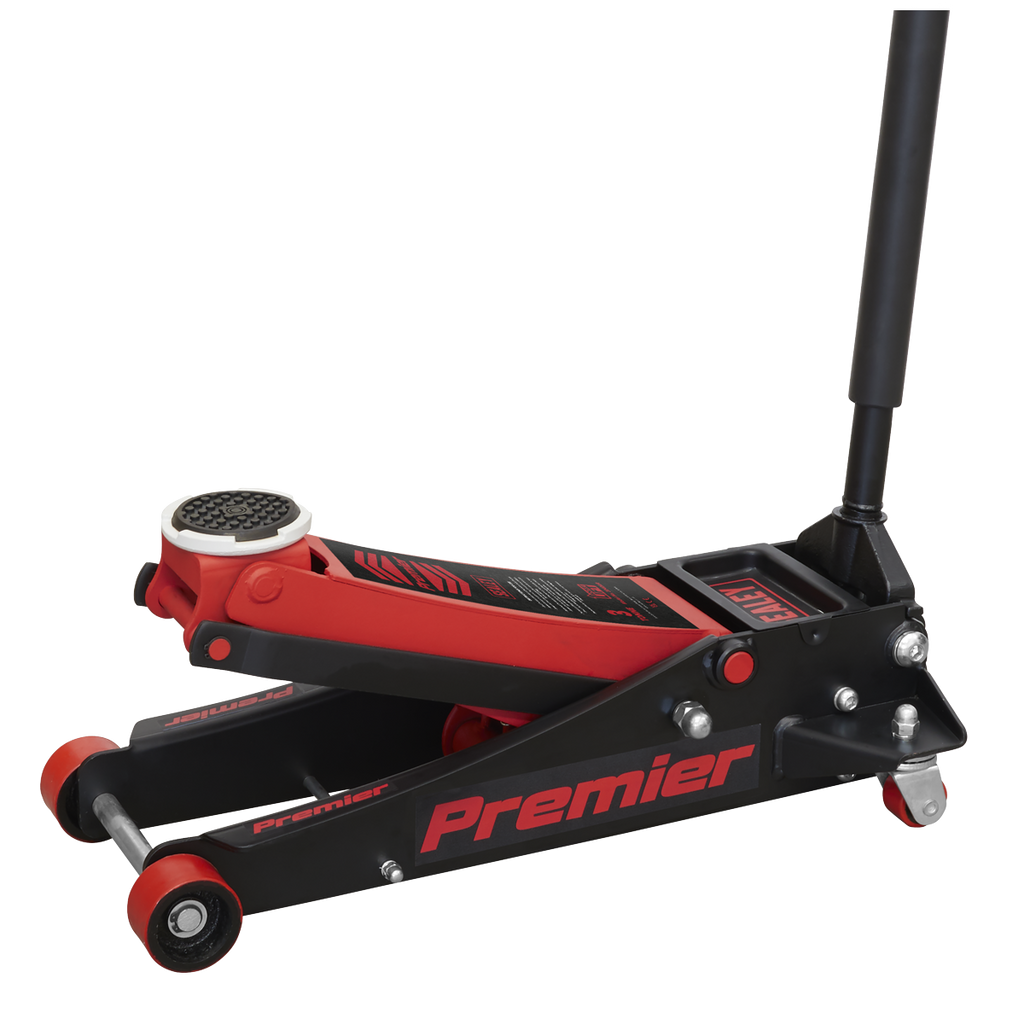 Premier Low Entry Trolley Jack & Axle Stands, 3 Tonne, Red (3040ARCOMBO)