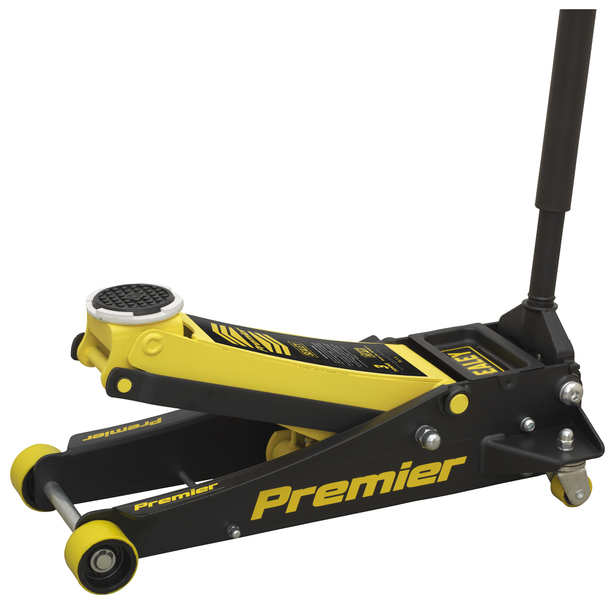 Premier Low Entry Trolley Jack with Rocket Lift, 3 Tonne, Yellow (3040AY)