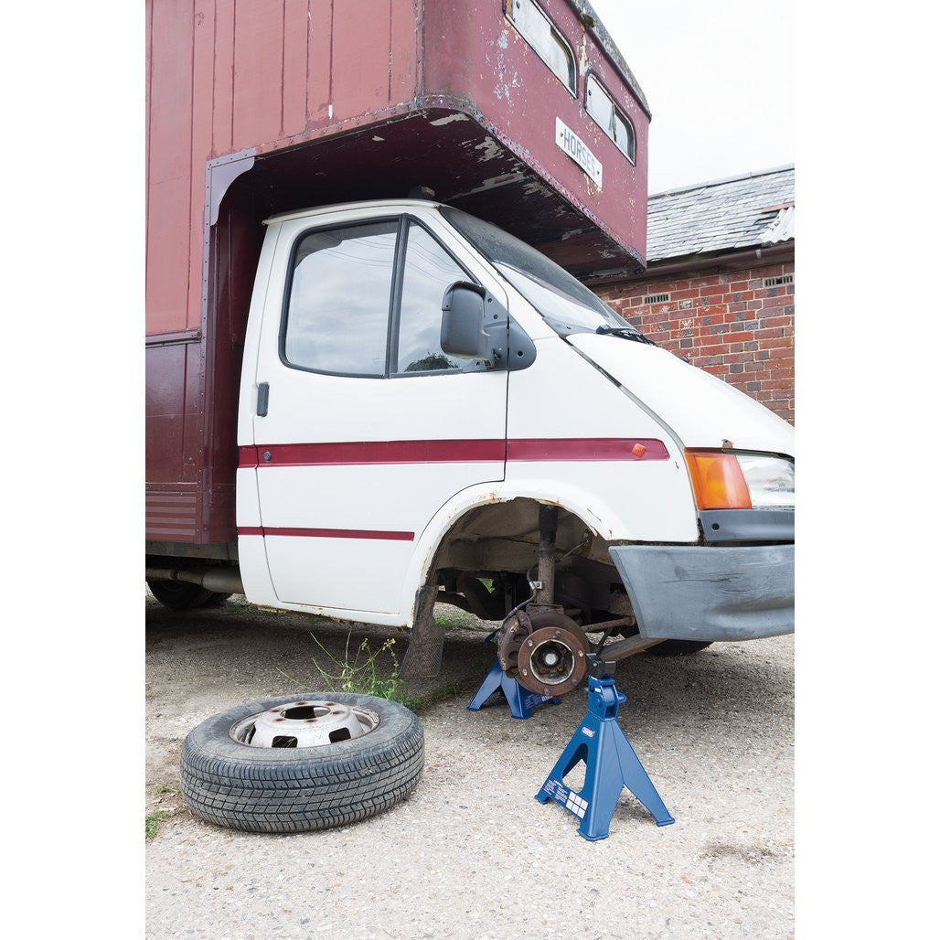 Draper Ratchet Type Axle Stands, 6 Tonne, Blue (30883) (Ex-Display)