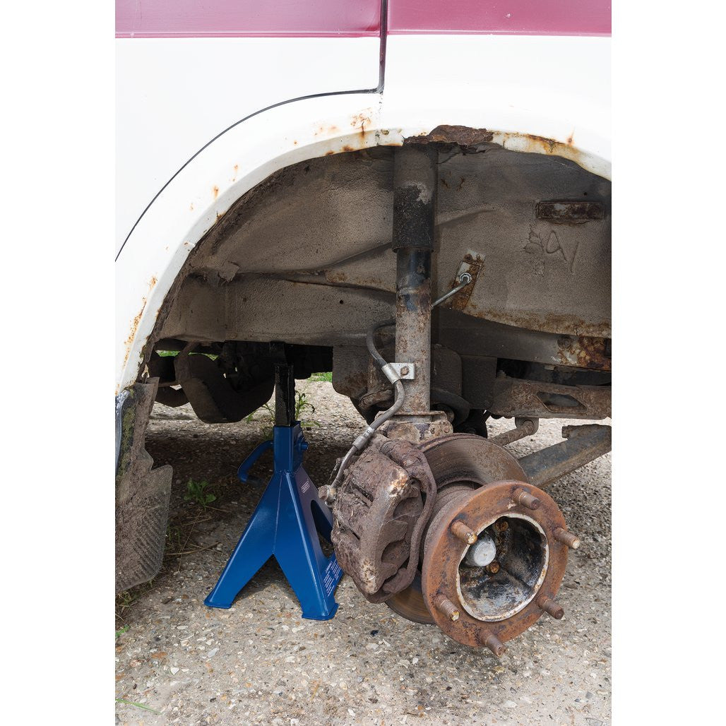 Draper Ratchet Type Axle Stands, 6 Tonne, Blue (30883) (Ex-Display)