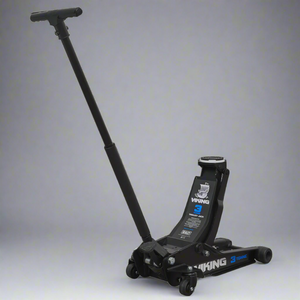Sealey 3100TB Viking Low Profile Professional Trolley Jack with Rocket Lift, 3 Tonne Capacity, Black