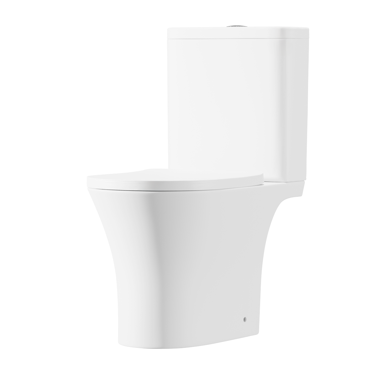 Baridi Close-Coupled Toilet with Soft Close Seat, Dual Flush Cistern & Rimless Flush – White