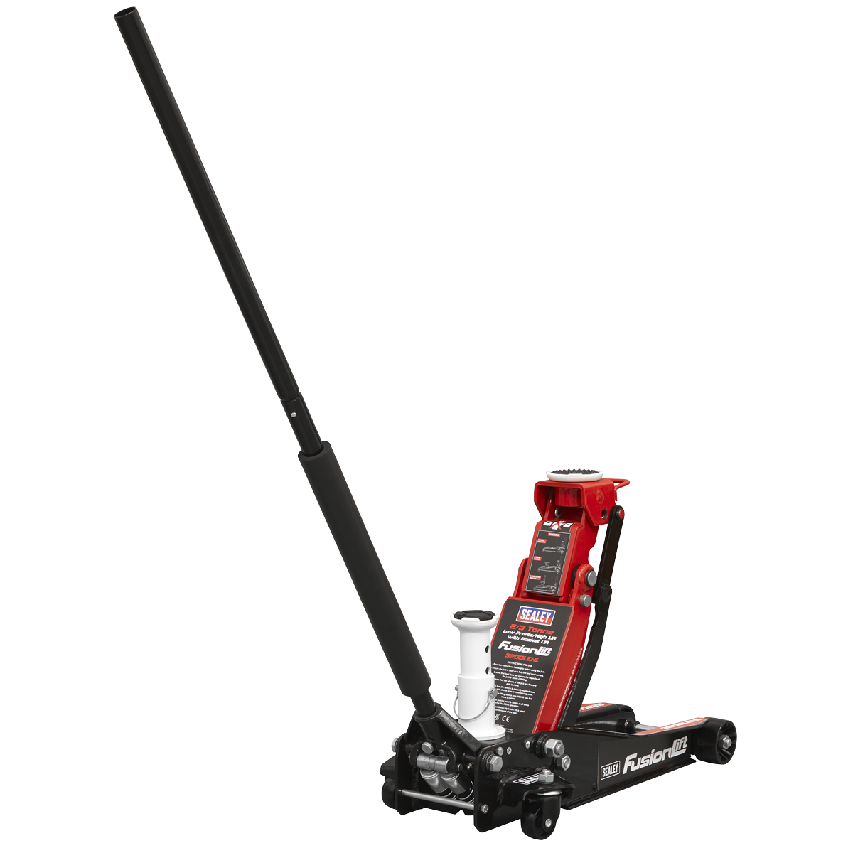 Sealey 3200LEHL Low Entry High Lift Trolley Jack with Rocket Lift, 2/3 Tonne Capacity