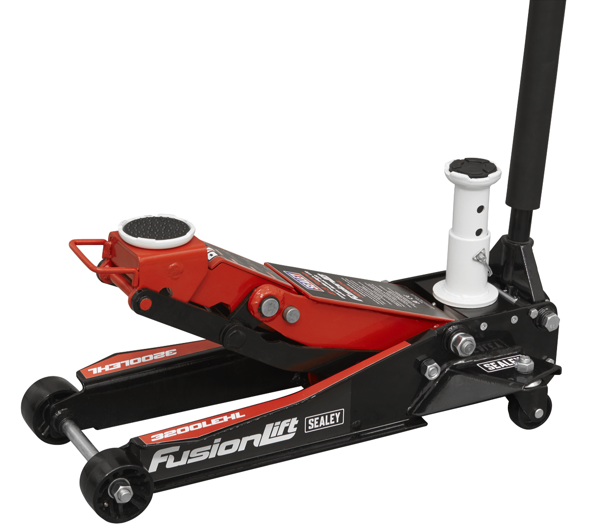 Sealey 3200LEHL Low Entry High Lift Trolley Jack with Rocket Lift, 2/3 Tonne Capacity
