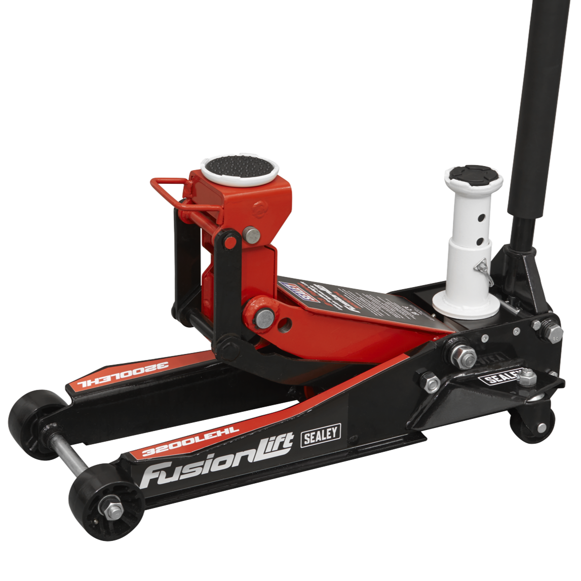 Sealey 3200LEHL Low Entry High Lift Trolley Jack with Rocket Lift, 2/3 Tonne Capacity