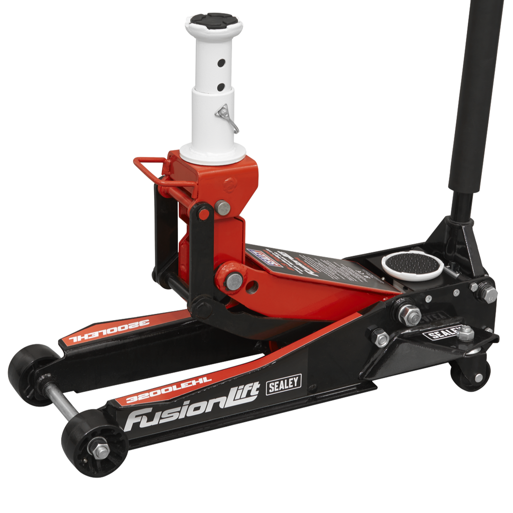 Sealey 3200LEHL Low Entry High Lift Trolley Jack with Rocket Lift, 2/3 Tonne Capacity