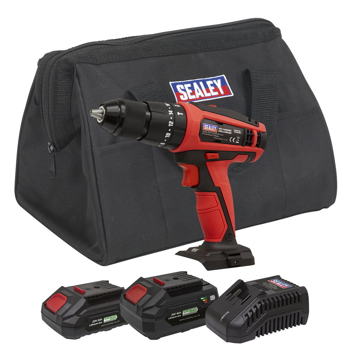 SV20 Series 13mm Cordless Combi Drill Kit, 2 Batteries, Euro Plug (CP20VDDKITEU)
