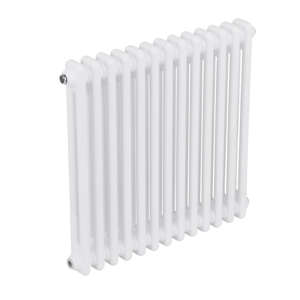 Baridi Horizontal Traditional 2 Column Radiator 600 x 607mm – White