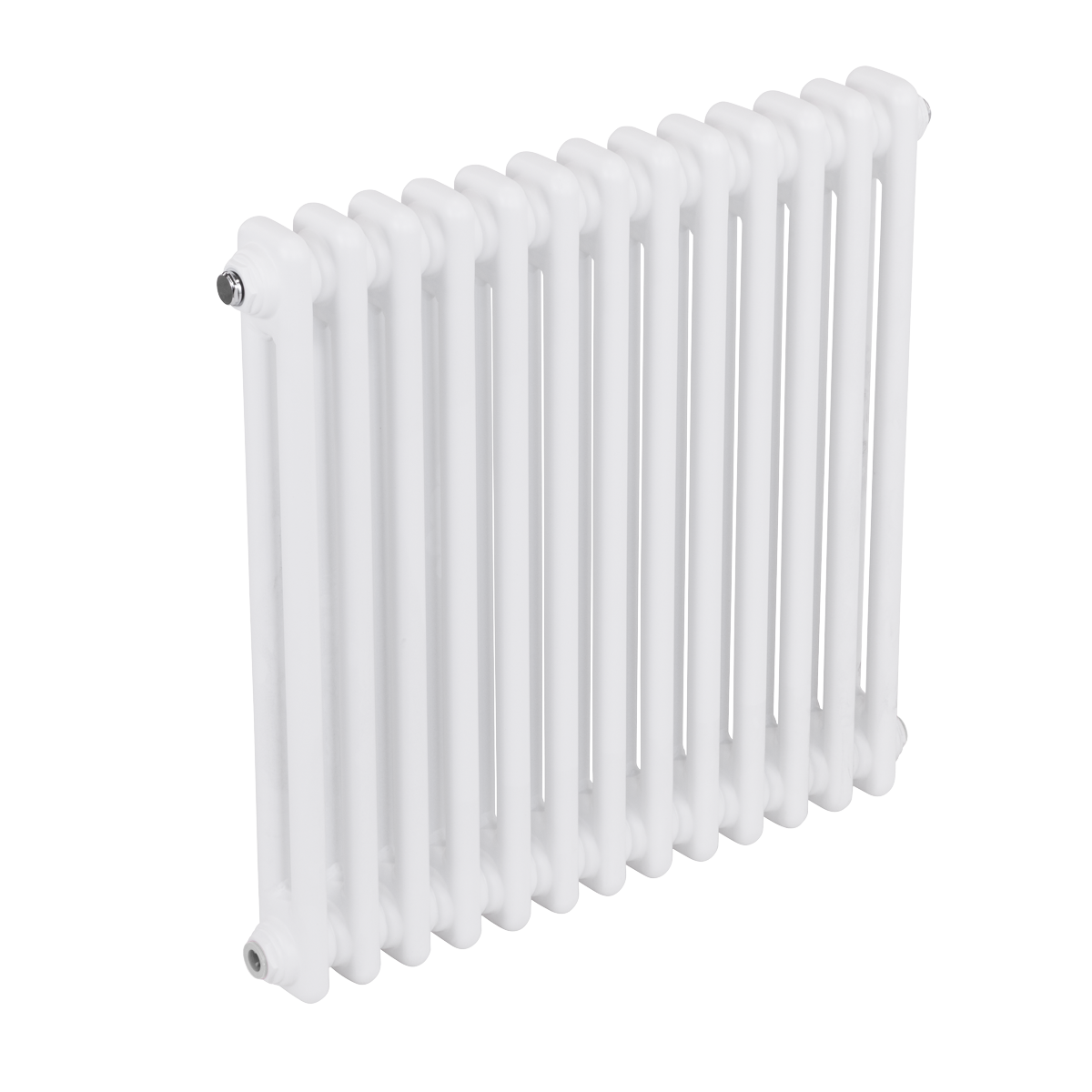 Baridi Horizontal Traditional 2 Column Radiator 600 x 607mm – White