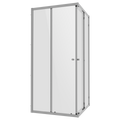 Corner Shower Entry Enclosure 800 x 800 x 1850mm with 6mm Tempered Glass - Chrome