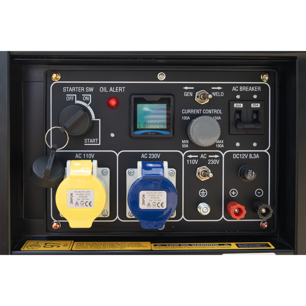 5000W Diesel Welder Generator 4-Stroke Engine 110/230V