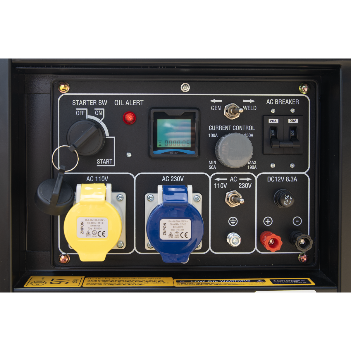 5000W Diesel Welder Generator 4-Stroke Engine 110/230V