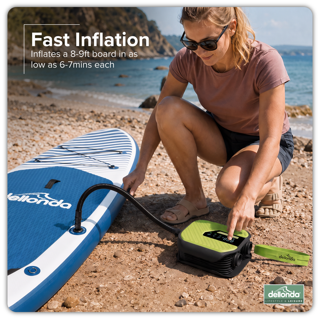 Dellonda Rechargeable & 12V DC Electric SUP Pump (DL185)