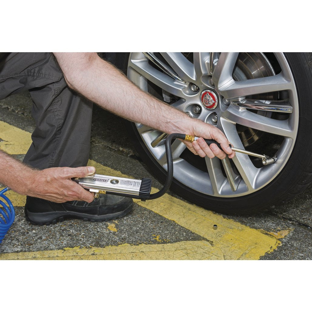 Draper Air Line Tyre Inflator with Twin Push-On Connector (36632) (Ex-Display)