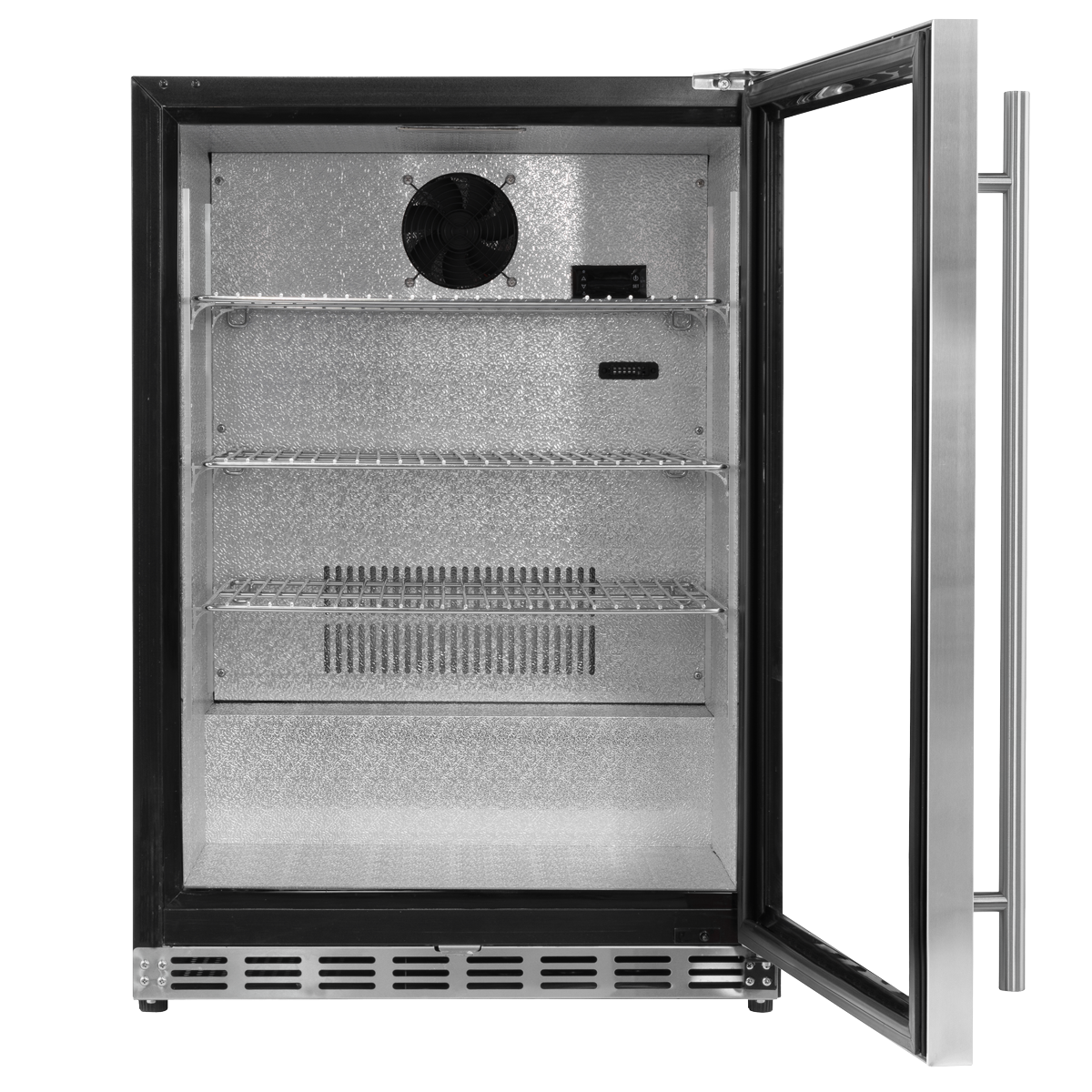 Baridi Outdoor Drinks Fridge with Triple Glazed Door & Lock 150L Stainless Steel (DH439)