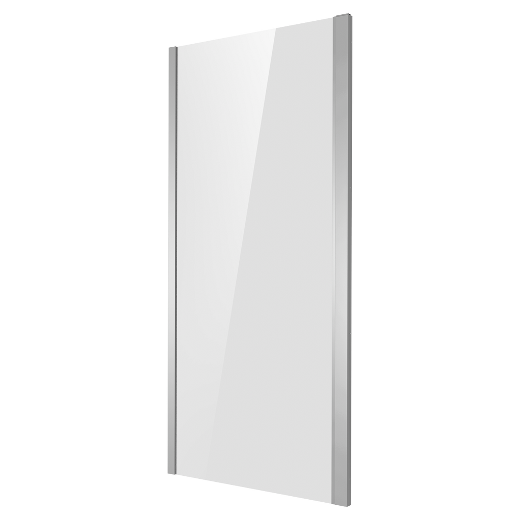 Baridi Side Panel for Sliding Shower Doors, 6mm Tempered Glass - Chrome