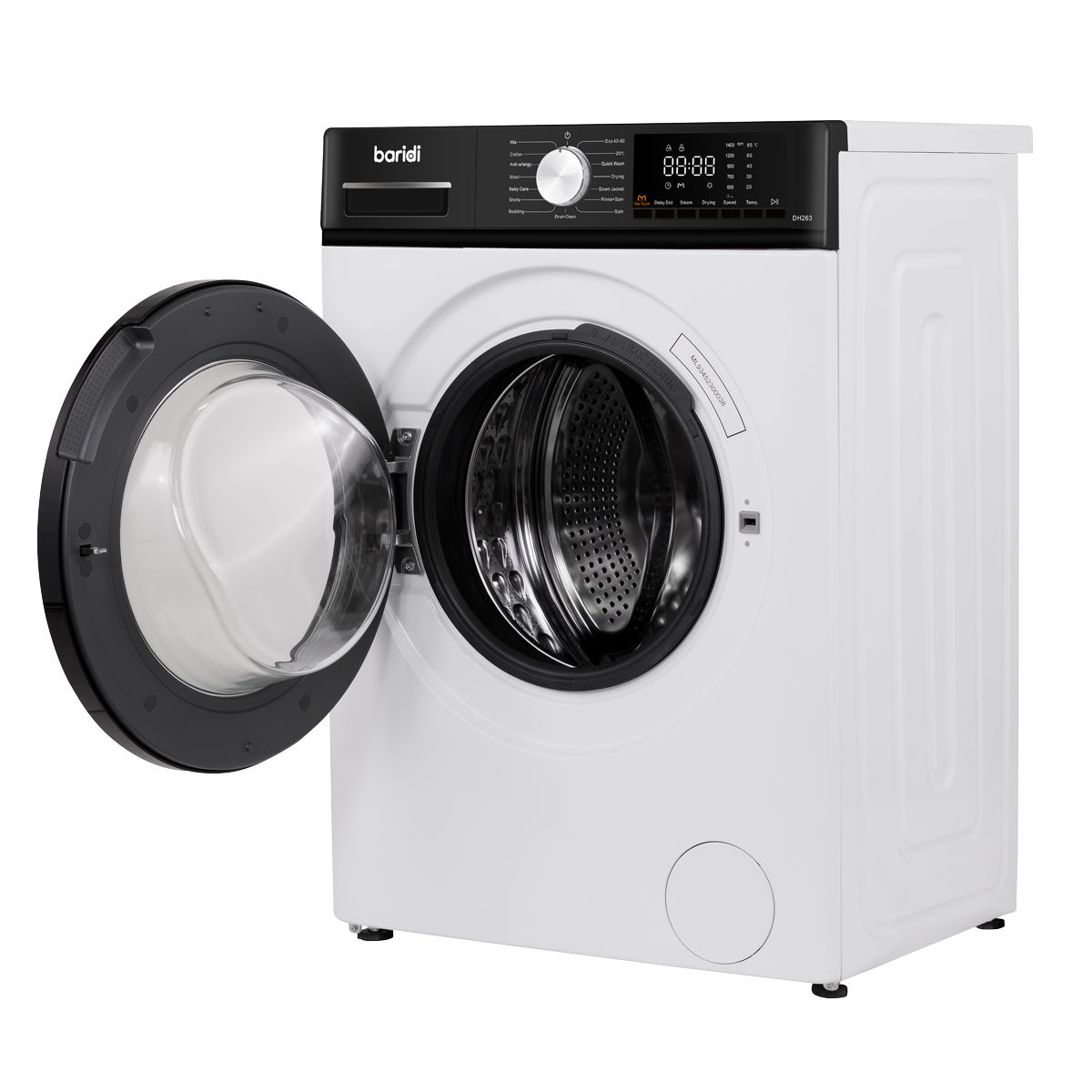 8kg Washing Machine, Front Loading, 1400rpm Energy Rating A – White