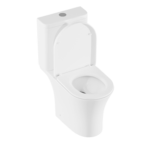 Baridi Close-Coupled Toilet with Soft Close Seat, Dual Flush Cistern & Rimless Flush – White