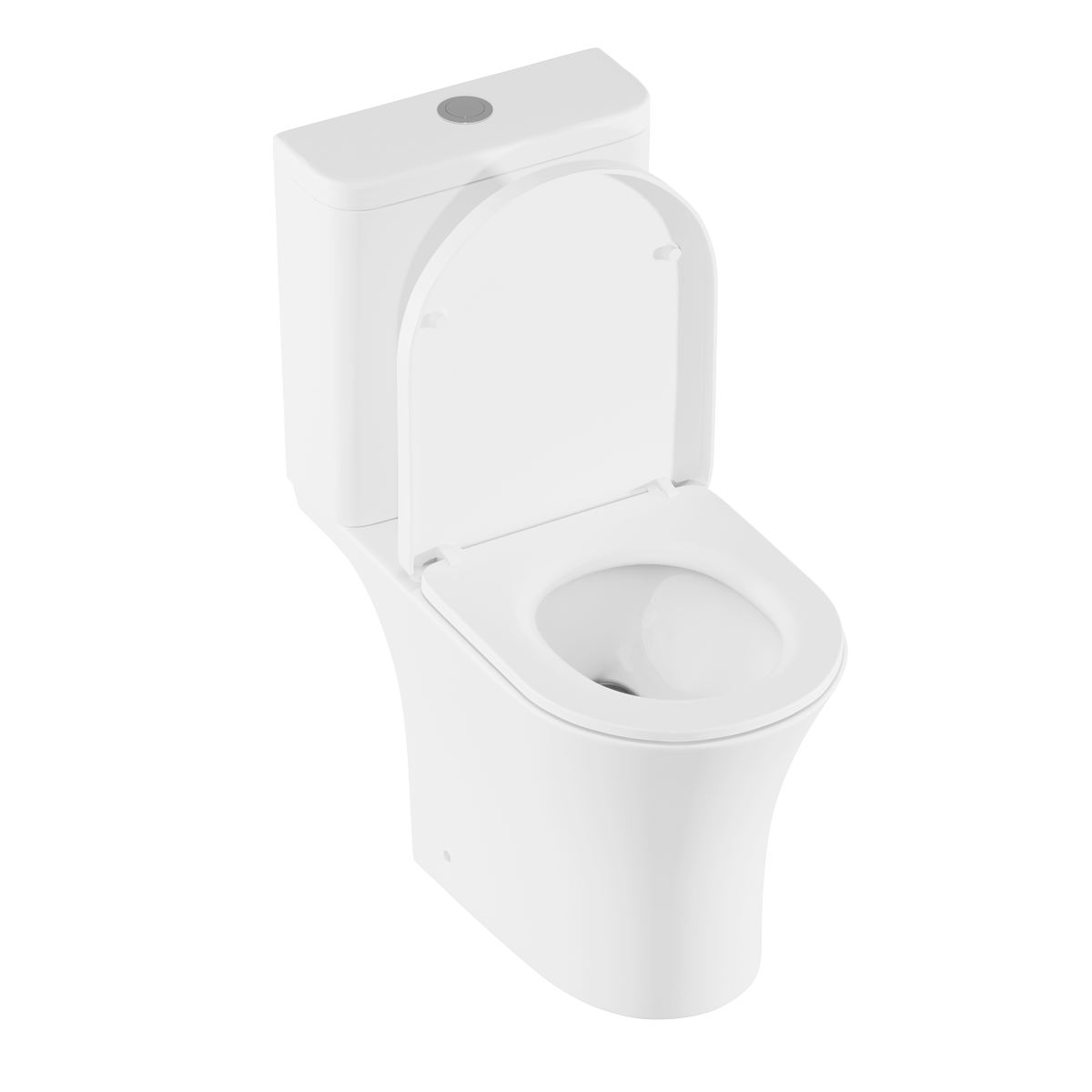 Baridi Close-Coupled Toilet with Soft Close Seat, Dual Flush Cistern & Rimless Flush – White