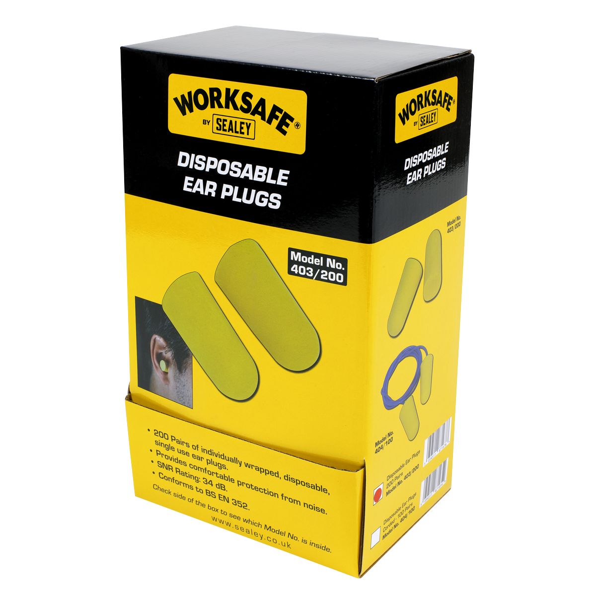 Worksafe® Disposable Ear Plugs - 200 Pairs