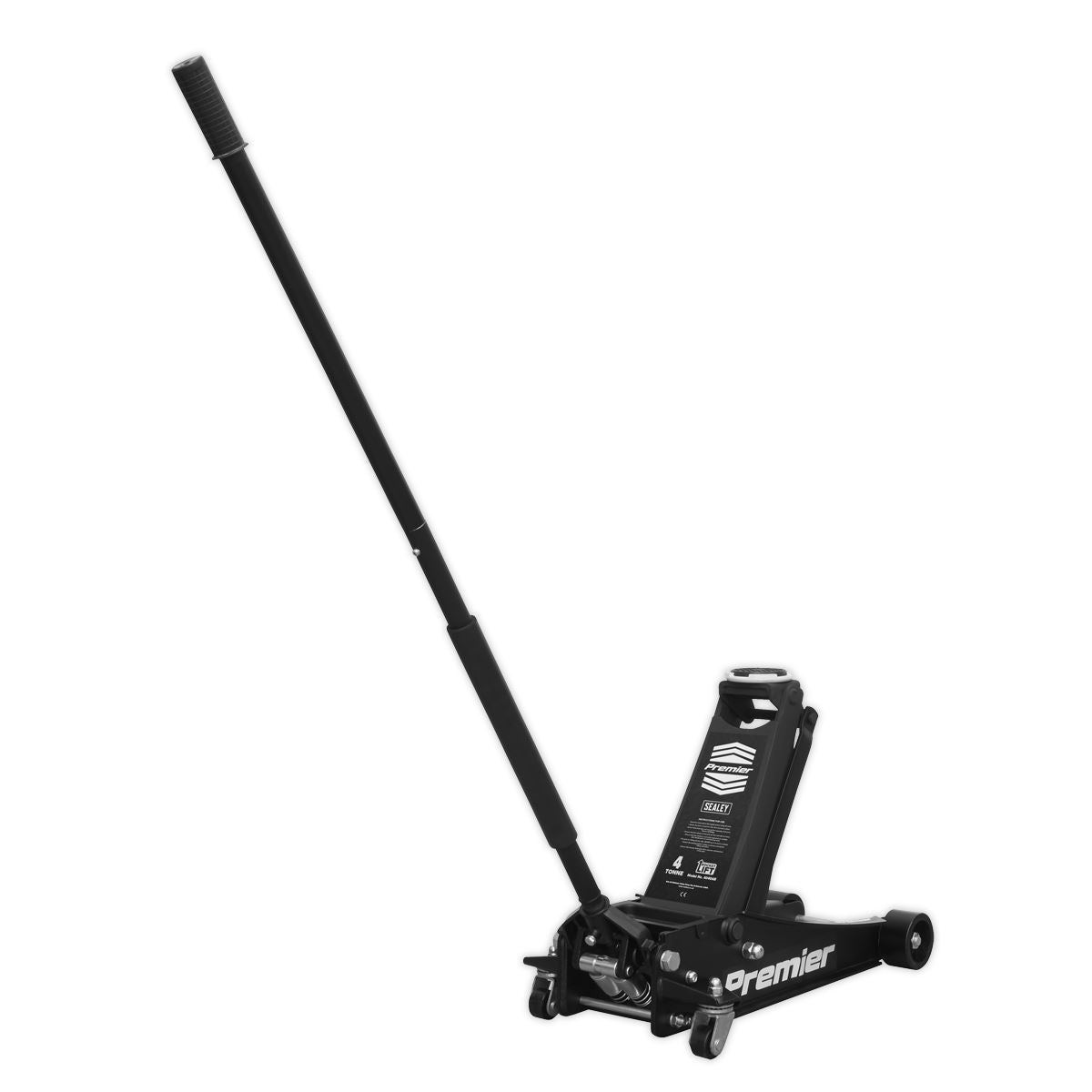 Sealey 4040AB Premier Low Profile Trolley Jack with Rocket Lift, 4 Tonne Capacity, Black