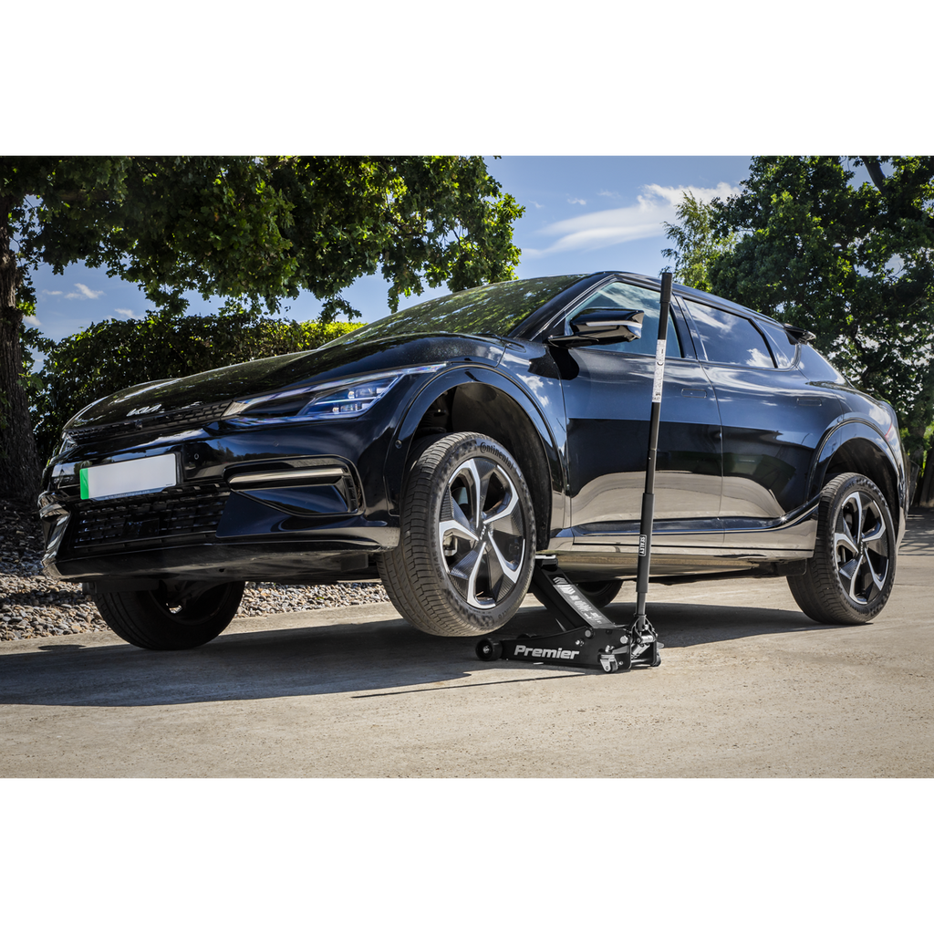 Sealey 4040AB Premier Low Profile Trolley Jack with Rocket Lift, 4 Tonne Capacity, Black