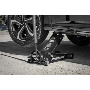Sealey 4040AB Premier Low Profile Trolley Jack with Rocket Lift, 4 Tonne Capacity, Black