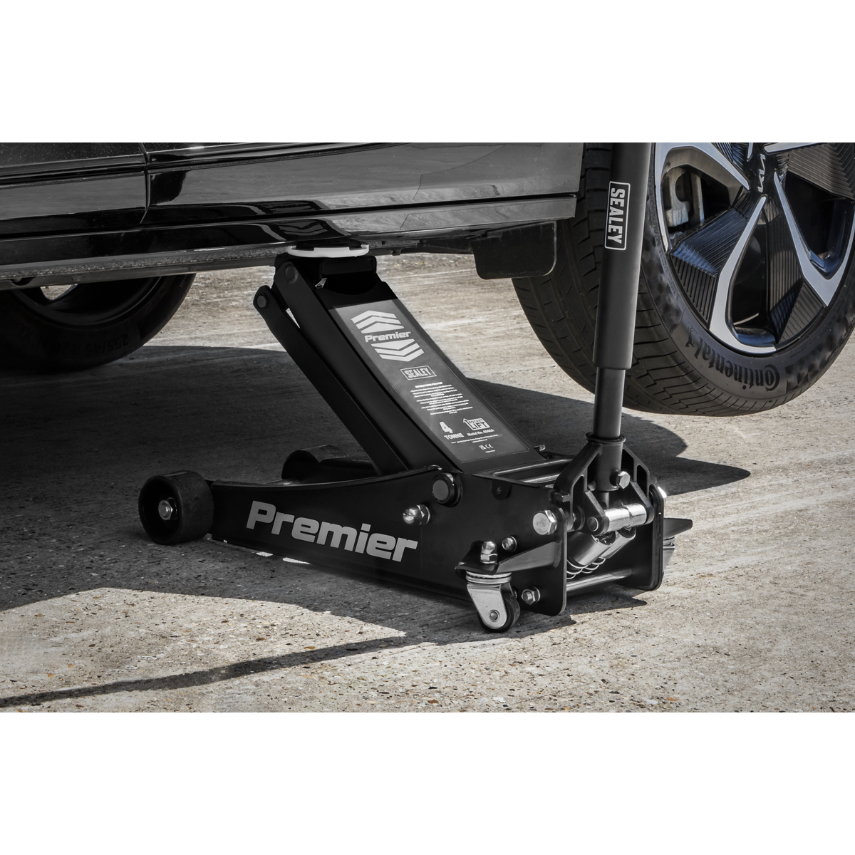 Sealey 4040AB Premier Low Profile Trolley Jack with Rocket Lift, 4 Tonne Capacity, Black