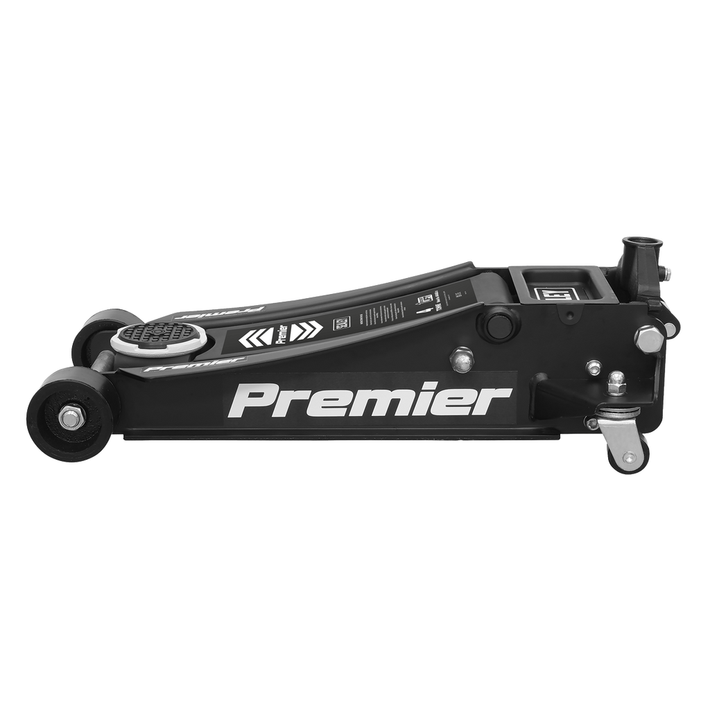 Sealey 4040AB Premier Low Profile Trolley Jack with Rocket Lift, 4 Tonne Capacity, Black