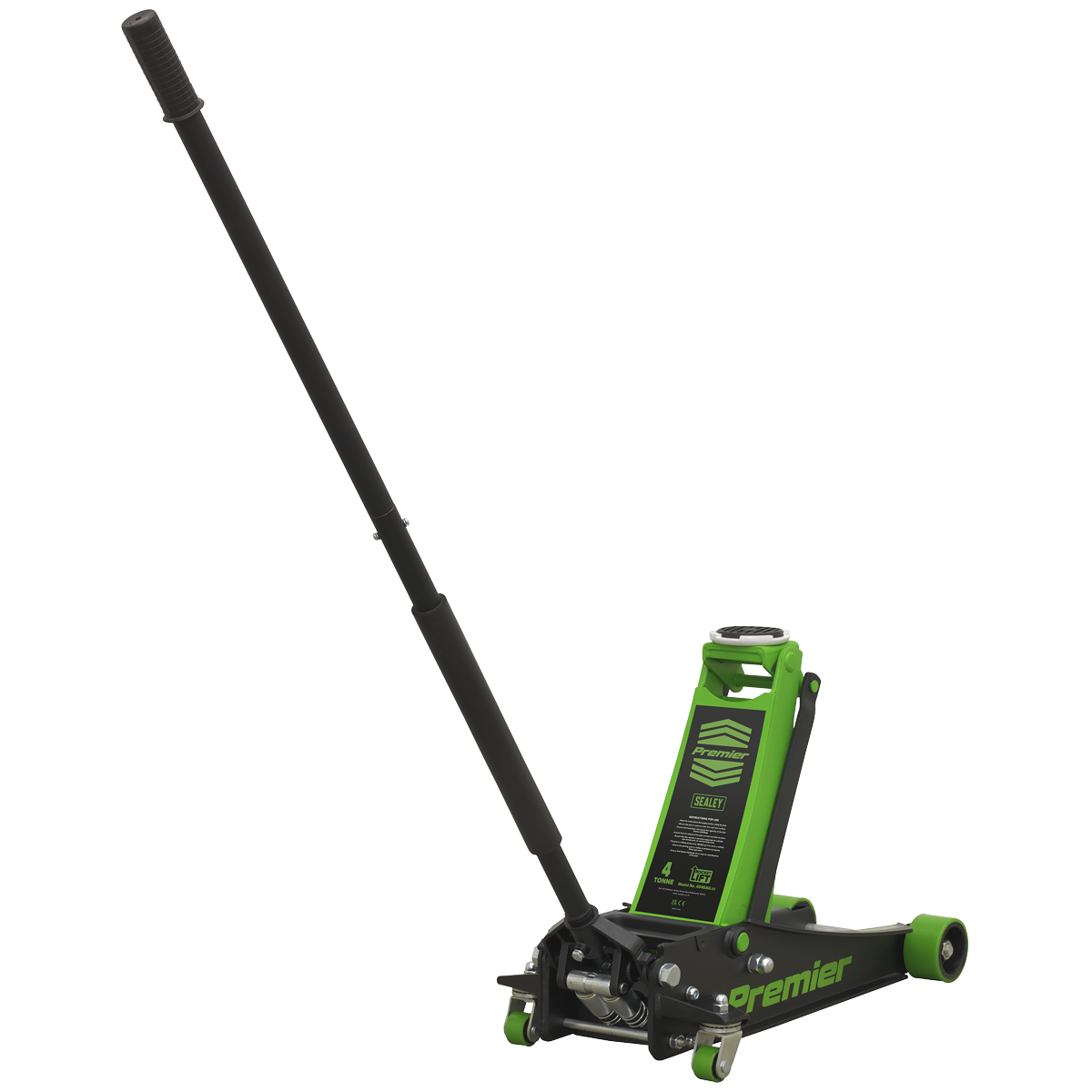Sealey 4040AG Premier Low Profile Trolley Jack with Rocket Lift, 4 Tonne Capacity, Green