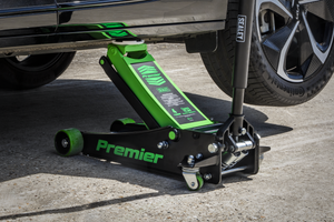 Sealey 4040AG Premier Low Profile Trolley Jack with Rocket Lift, 4 Tonne Capacity, Green