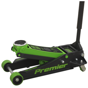 Sealey 4040AG Premier Low Profile Trolley Jack with Rocket Lift, 4 Tonne Capacity, Green