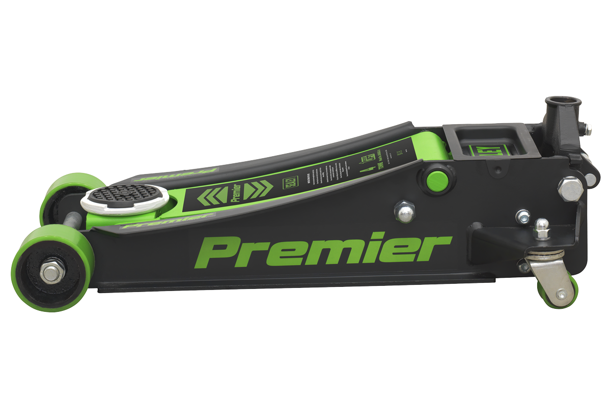 Sealey 4040AG Premier Low Profile Trolley Jack with Rocket Lift, 4 Tonne Capacity, Green
