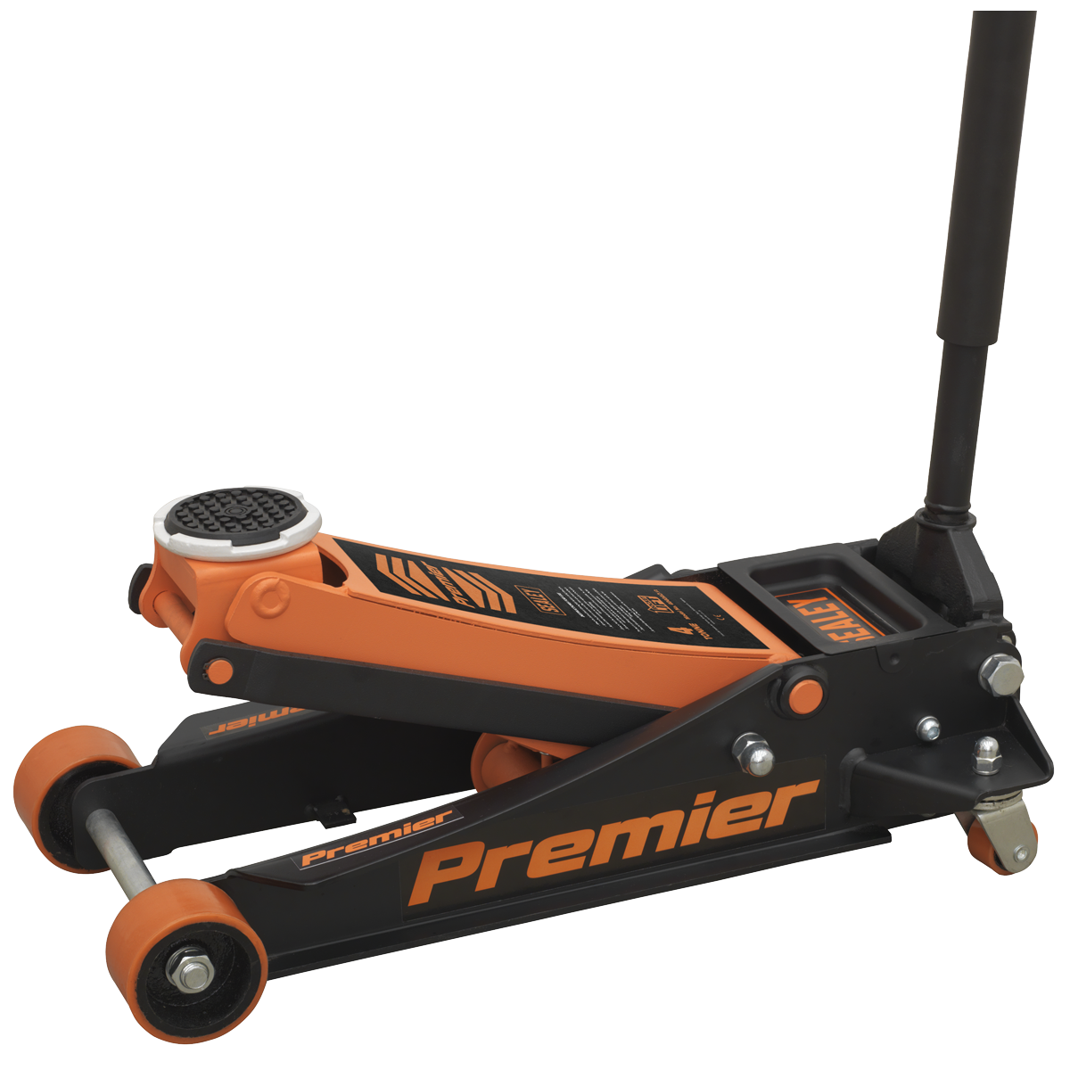 Sealey 4040AO Premier Low Profile Trolley Jack with Rocket Lift, 4 Tonne Capacity, Orange