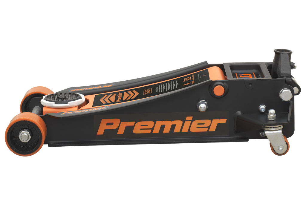 Sealey 4040AO Premier Low Profile Trolley Jack with Rocket Lift, 4 Tonne Capacity, Orange