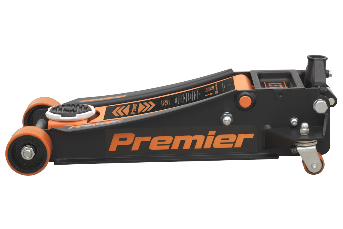 Sealey 4040AO Premier Low Profile Trolley Jack with Rocket Lift, 4 Tonne Capacity, Orange