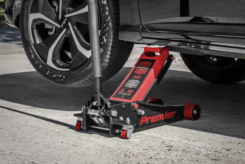 Sealey 4040AR Premier Low Profile Trolley Jack with Rocket Lift, 4 Tonne Capacity, Red