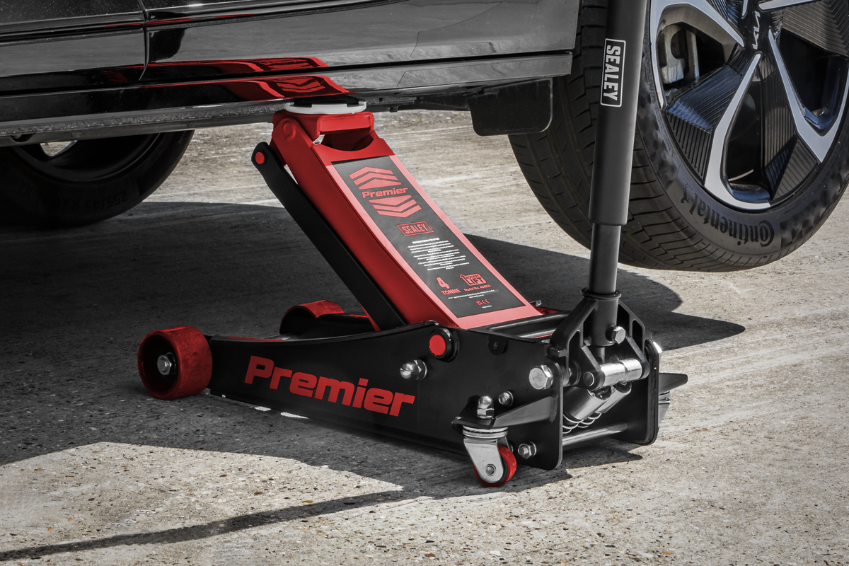 Sealey 4040AR Premier Low Profile Trolley Jack with Rocket Lift, 4 Tonne Capacity, Red