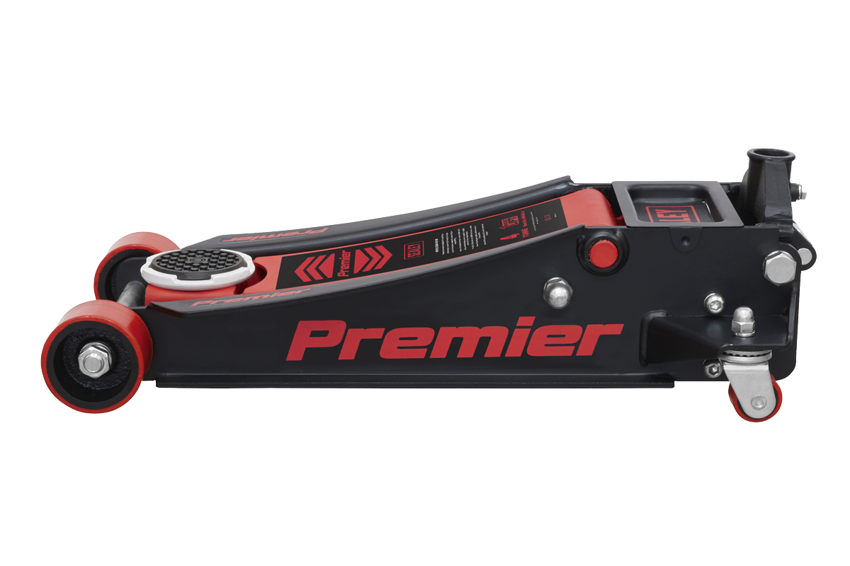 Premier Low Profile Trolley Jack with Rocket Lift 4 Tonne - Red