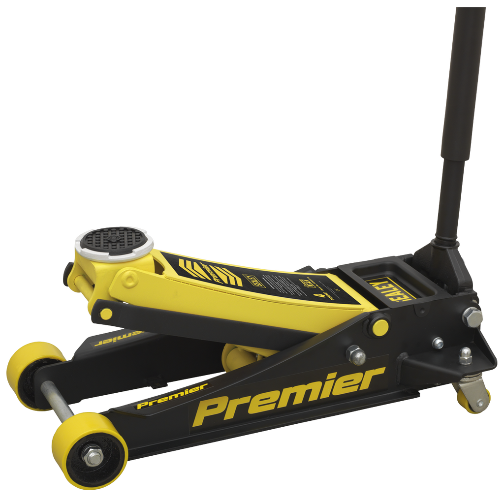 Sealey 4040AY Premier Low Profile Trolley Jack with Rocket Lift, 4 Tonne Capacity, Yellow