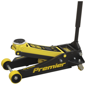 Sealey 4040AY Premier Low Profile Trolley Jack with Rocket Lift, 4 Tonne Capacity, Yellow