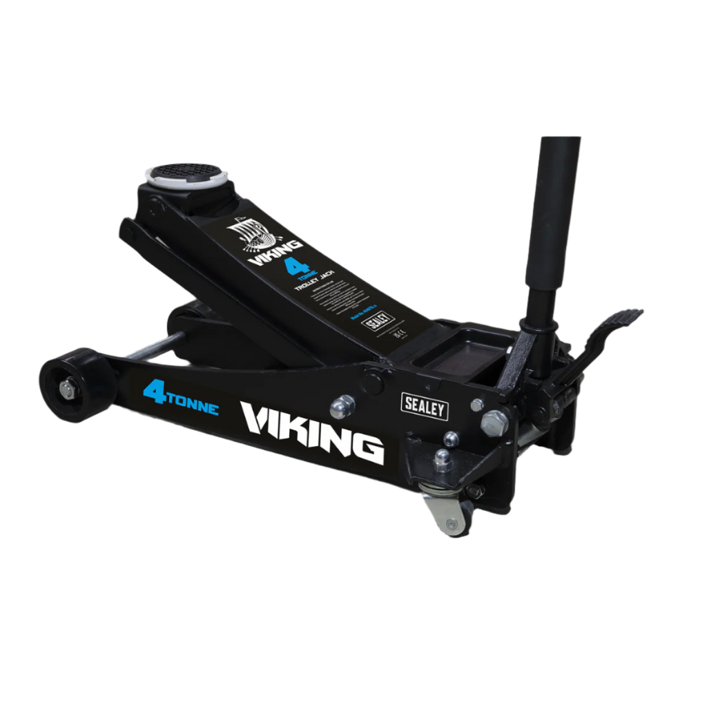 Sealey 4040TB Viking Low Profile Trolley Jack with Rocket Lift, 4 Tonne Capacity, Black
