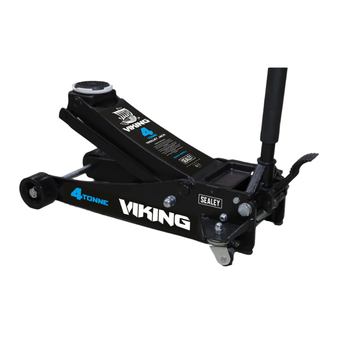 Sealey 4040TB Viking Low Profile Trolley Jack with Rocket Lift, 4 Tonne Capacity, Black