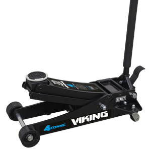 Sealey 4040TB Viking Low Profile Trolley Jack with Rocket Lift, 4 Tonne Capacity, Black