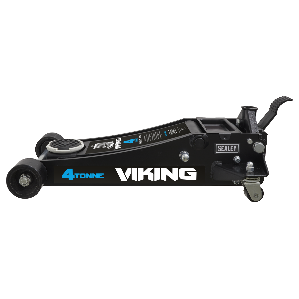 Sealey 4040TB Viking Low Profile Trolley Jack with Rocket Lift, 4 Tonne Capacity, Black
